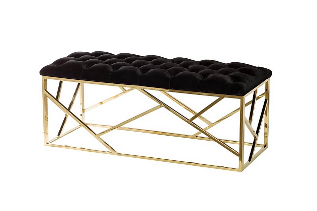 Банкетка Garda Decor GY-BEN7835Gold-BL изображение 4 Банкетка Garda Decor GY-BEN7835Gold-BL Фото № 4