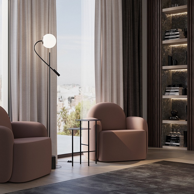 Торшер Maytoni Fly MOD230FL-01B изображение 2 Торшер Maytoni Fly MOD230FL-01B Фото № 2