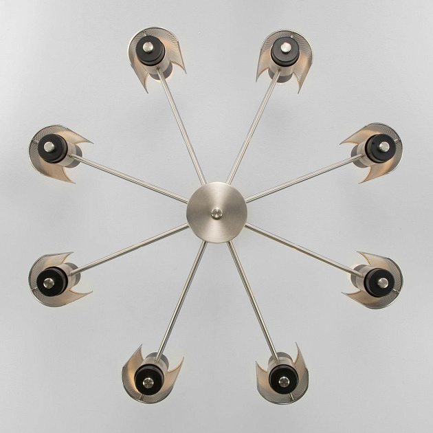 Потолочная люстра Eurosvet Grino 70139/8 никель изображение 5 Потолочная люстра Eurosvet Grino 70139/8 никель Фото № 5