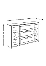 Тумба Шведский Стандарт Сириус 78х95 с 3 ящиками 2.02.03.370.3 3
