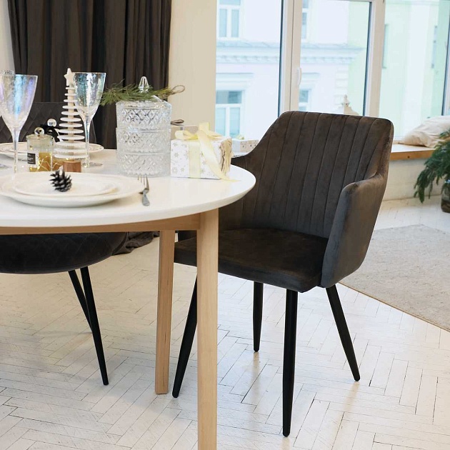 Кресло AksHome Brit серый, велюр 63392 Фото № 8