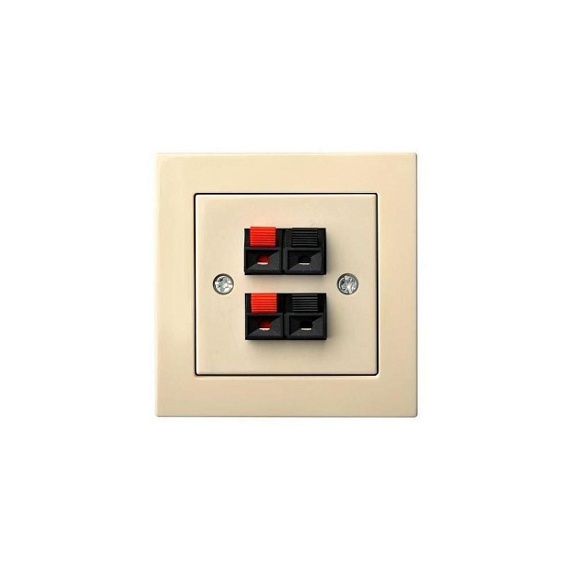 Аудиорозетка двойная Liregus Epsilon бежевый 28-087 Фото № 1