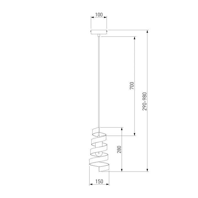 Подвесной светильник Eurosvet 50058/1 черный изображение 2 Подвесной светильник Eurosvet 50058/1 черный Фото № 2