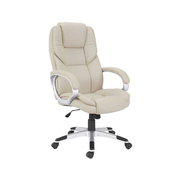 Кресло руководителя AksHome Leon кремовый, экокожа 44099 Фото № 3