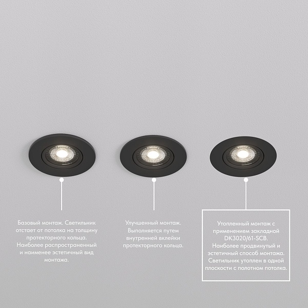 Встраиваемый светильник Denkirs Billum DK3020-BK изображение 4 Встраиваемый светильник Denkirs Billum DK3020-BK Фото № 4