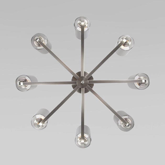 Потолочная люстра Eurosvet Defi 60138/8 сатин-никель изображение 3 Потолочная люстра Eurosvet Defi 60138/8 сатин-никель Фото № 3