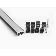 Профиль накладной LEDS POWER СПН1707 алюм. черный с призм.рассеивателем 2м 008400 1