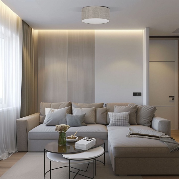 Потолочный светильник TK Lighting 5636 Rondo Linen Фото № 4