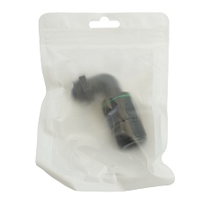 Соединитель-коннектор LD543 3-контактный угловой с винтовым контактом IP68, черный 3