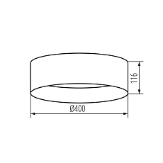Потолочный светодиодный светильник Kanlux RIFA LED17,5W NW GR/G 36466 2