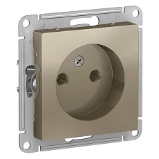 Розетка 2К Systeme Electric AtlasDesign 16A 250V шампань ATN000541