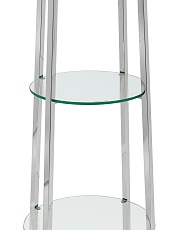 Стеллаж Stool Group Ланс прозрачное стекло сталь серебро EDCS-005 3