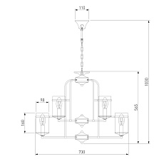 Подвесная люстра Eurosvet 60040/9 античная бронза 1