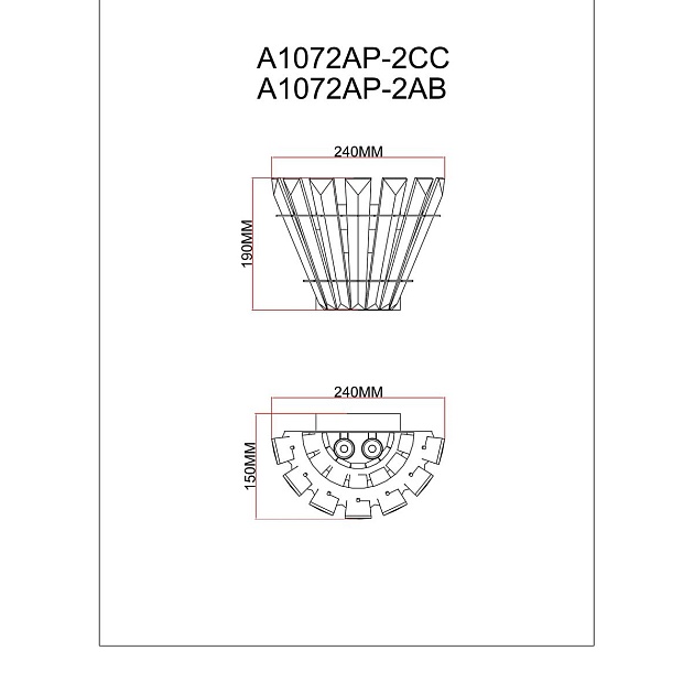 Настенный светильник Arte Lamp Florizel A1072AP-2CC Фото № 2