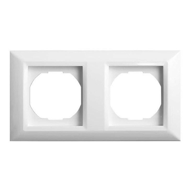 Рамка 2-постовая Vesta-Electric Roma белый FRM010201BEL Фото № 1