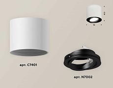 Комплект накладного светильника Ambrella light Techno Spot XS7401002 SWH/PBK белый песок/черный полированный (C7401, N7002) 3