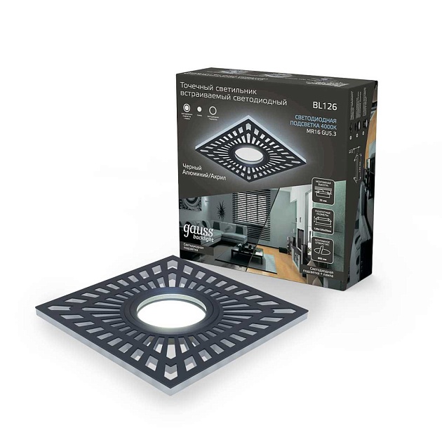Встраиваемый светильник Gauss Backlight BL126 изображение 2 Встраиваемый светильник Gauss Backlight BL126 Фото № 2