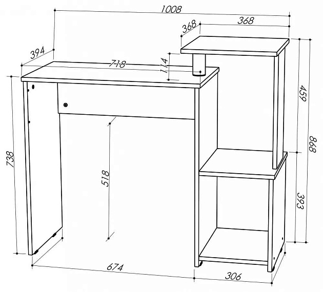 Компьютерный стол Woodville Джаз-30 440397 Фото № 2