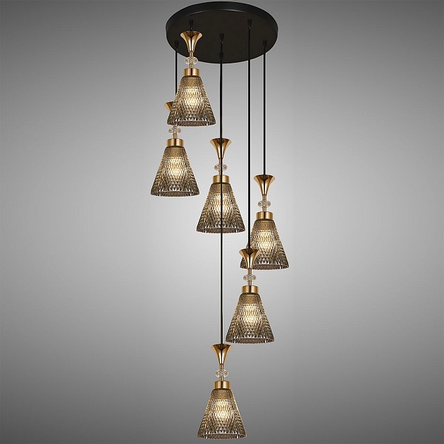 Подвесная люстра Reluce 02005-0.9-06 Smoke изображение 3 Подвесная люстра Reluce 02005-0.9-06 Smoke Фото № 3