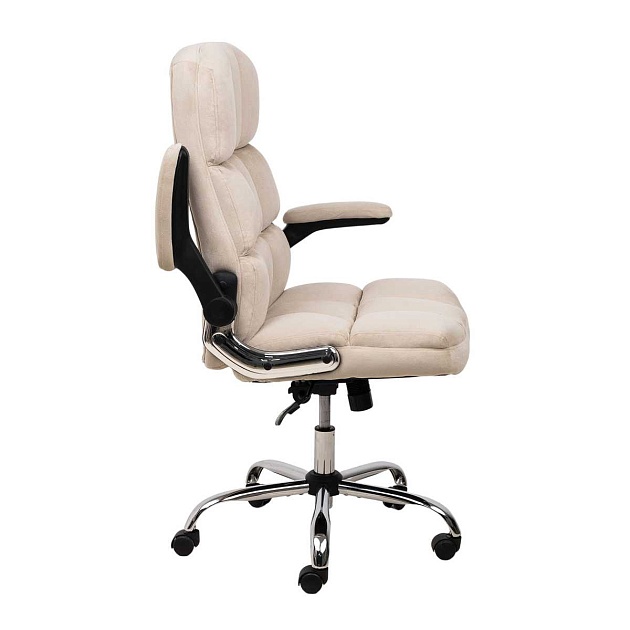 Кресло руководителя AksHome Caesar светло-бежевый, велюр 86354 Фото № 8