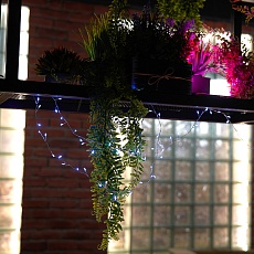 Светодиодная гирлянда Кластер (на проволоке) Feron CL584 линейная 12м 5000К, c питанием от сети 230V, прозрачный шнур 51448 1