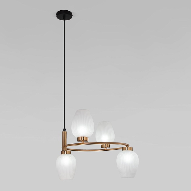 Подвесная люстра Eurosvet Alva 30183/4 латунь изображение 2 Подвесная люстра Eurosvet Alva 30183/4 латунь Фото № 2