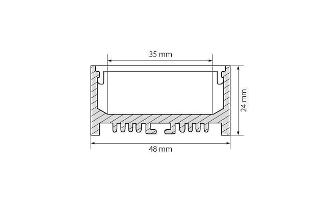 Профиль Arlight ARH-LINE-2448-2000 ANOD 018684 изображение 2 Профиль Arlight ARH-LINE-2448-2000 ANOD 018684 Фото № 2