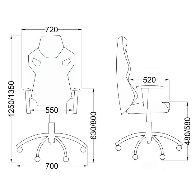 Игровое кресло AksHome Dynamit черный, экокожа 80347 изображение 2 Игровое кресло AksHome Dynamit черный, экокожа 80347 Фото № 2