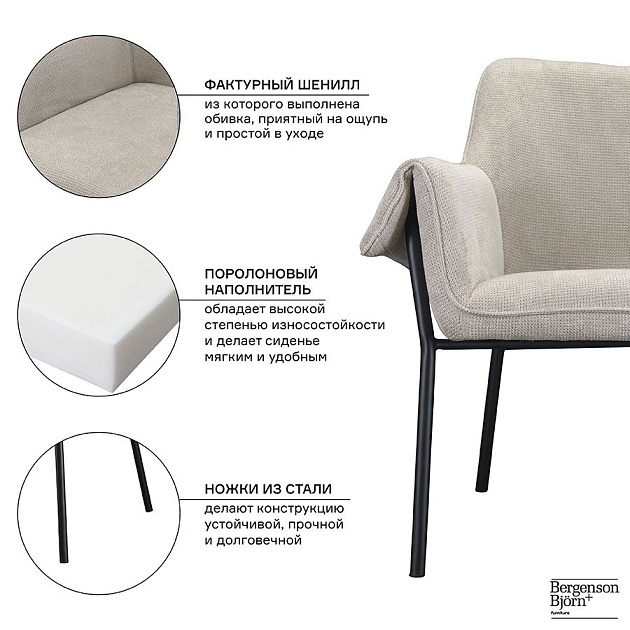 Кресло Bergenson Bjorn Aline FH-ALN-ARMCH-PL-TP Фото № 2