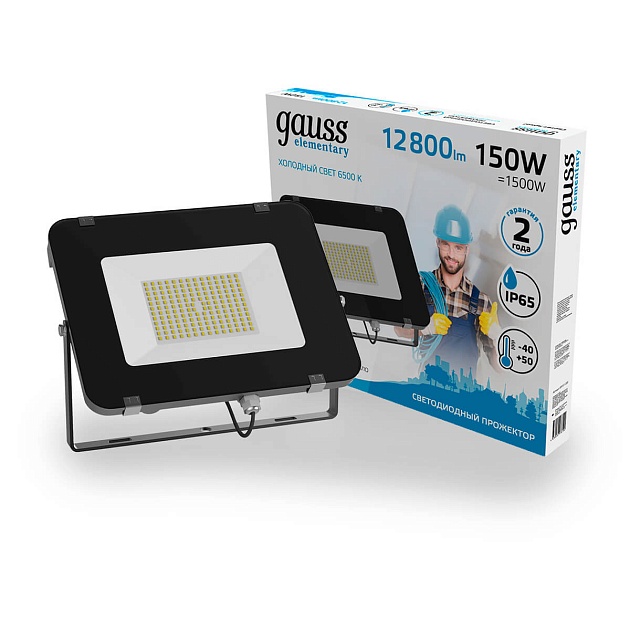 Прожектор светодиодный Gauss Elementary 150W 6500К 691511150 Фото № 2