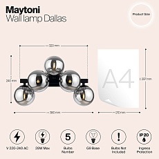 Бра Maytoni Dallas MOD547WL-05B 1