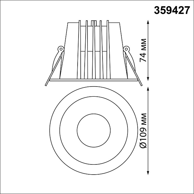Встраиваемый светодиодный светильник Novotech Spot Lang 359427 Фото № 2