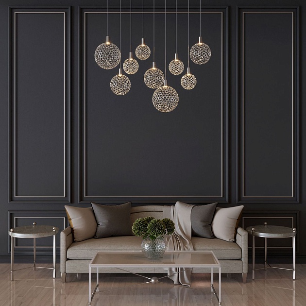 Подвесной светодиодный светильник Eurosvet Gemini 90353/9 хром Фото № 5