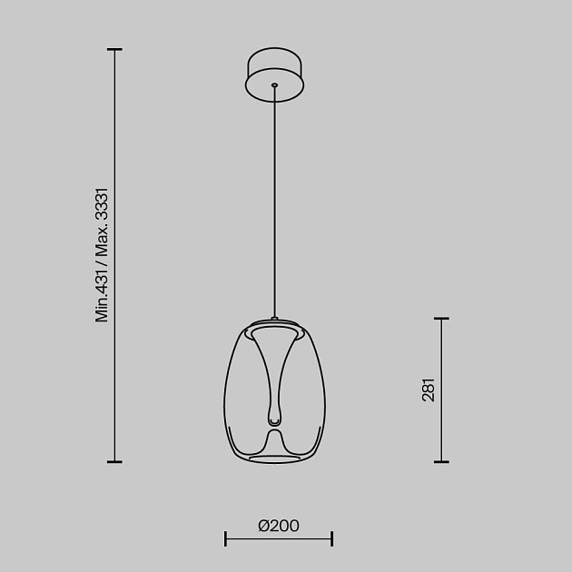 Подвесной светодиодный светильник Maytoni Splash MOD282PL-L8G3K изображение 10 Подвесной светодиодный светильник Maytoni Splash MOD282PL-L8G3K Фото № 10
