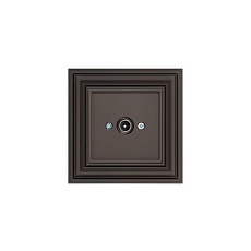 ТВ-розетка проходная Liregus Retro коричневый омбре 29-027