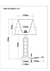 Настольная лампа Arte Lamp Jessica A4062LT-1CC 1