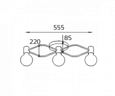Потолочная люстра Italline Vega PL 6088/3 bronze 1