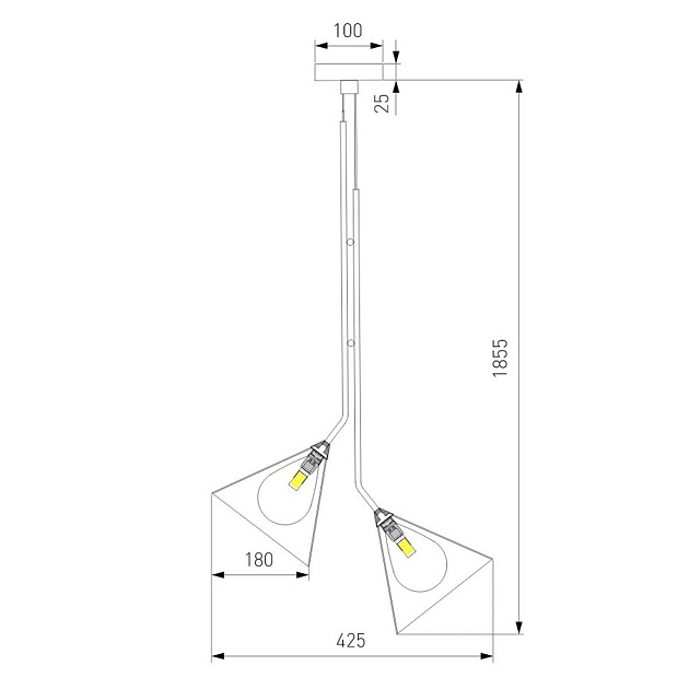 Подвесной светильник Eurosvet Enigma 70161/3 черный изображение 2 Подвесной светильник Eurosvet Enigma 70161/3 черный Фото № 2