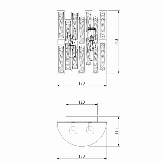 Настенный светильник Bogates Frammenti 352/2 Strotskis изображение 3 Настенный светильник Bogates Frammenti 352/2 Strotskis Фото № 3