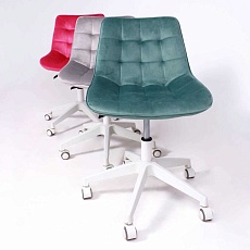 Поворотное кресло AksHome Carolyn велюр, серый 91957 3