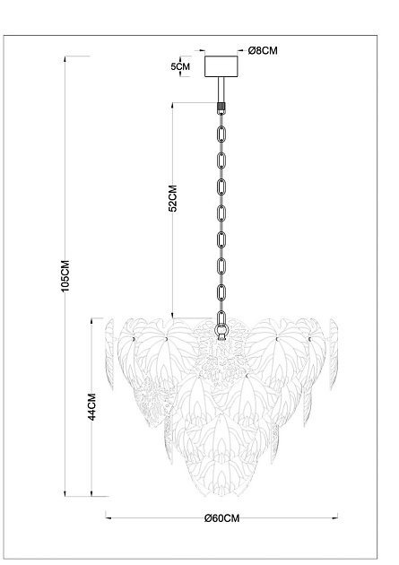 Подвесная люстра Arte Lamp Kapri A4078LM-12GO Фото № 2