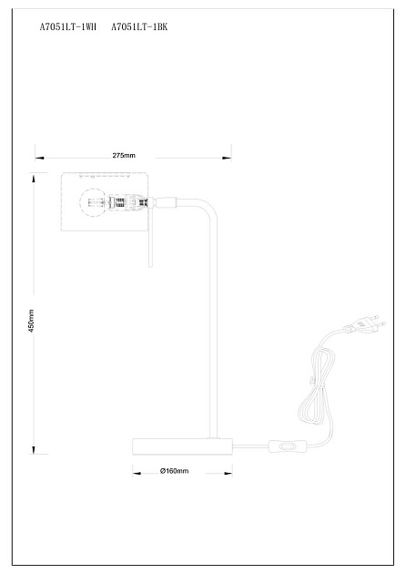Настольная лампа Arte Lamp Sebastian A7051LT-1WH изображение 2 Настольная лампа Arte Lamp Sebastian A7051LT-1WH Фото № 2