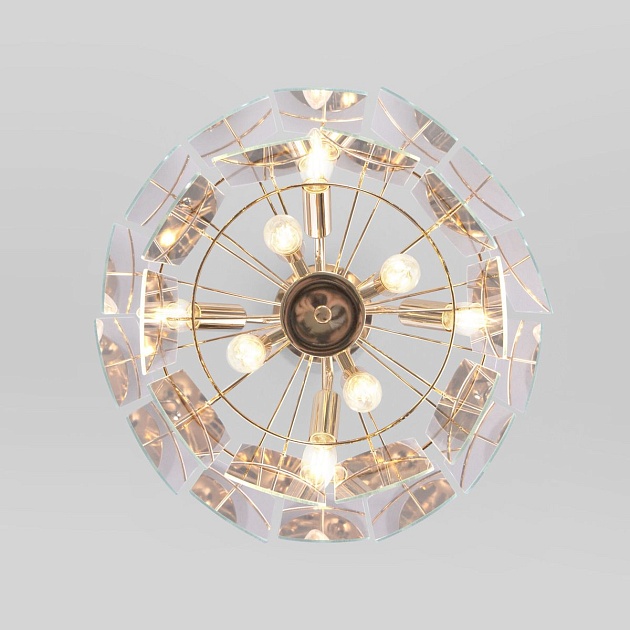 Подвесная люстра Eurosvet Claire 60170/8 золото Smart изображение 3 Подвесная люстра Eurosvet Claire 60170/8 золото Smart Фото № 3