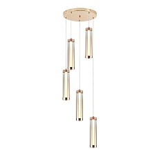 Подвесная светодиодная люстра Indigo Rilucente 11061/5P Gold V000151L 3