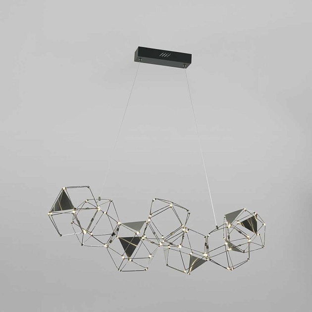 Подвесная светодиодная люстра Eurosvet Uma 90368/7 черный жемчуг Фото № 1