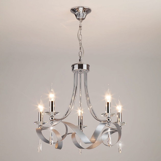 Подвесная люстра Eurosvet 60064/5 хром Фото № 5