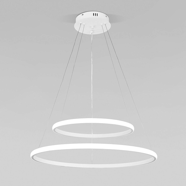 Подвесной светодиодный светильник Eurosvet Collars 90264/2 белый изображение 6 Подвесной светодиодный светильник Eurosvet Collars 90264/2 белый Фото № 6