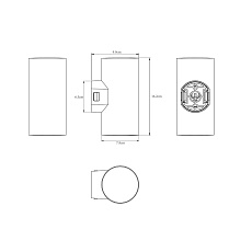 Уличный настенный светодиодный светильник Arte Lamp Alcyone A6109AL-2BK 1