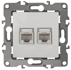 Розетка информационная 2XRJ45 ЭРА 12 12-3108-01 Б0014729