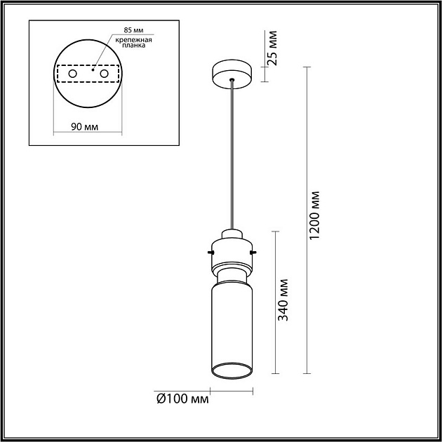 Подвесной светильник Odeon Light SCROW 5057/1B Фото № 3